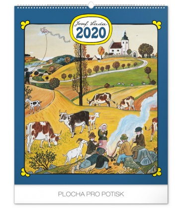 Wandkalender Josef Lada – Year in the village 2020