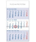 Wall calendar 3months standard blue with Slovak names 2020