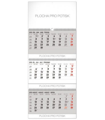 Wandkalender 3months standard foldable with Slovak names 2020