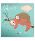 Nástěnný kalendář Šťastní lenochodi 2020
