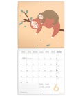 Wall calendar Happy Sloths 2020