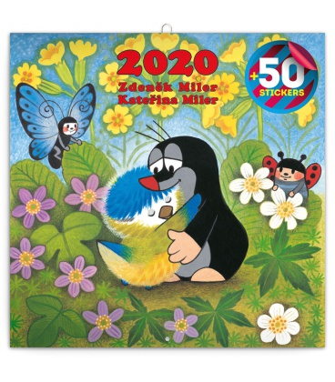 Wall calendar The Little Mole, DIY: 50 stickers  2020