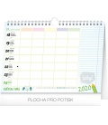 Tischkalender Weekly family planner with hook 2020