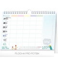 Table calendar Weekly school planner with hook 2020
