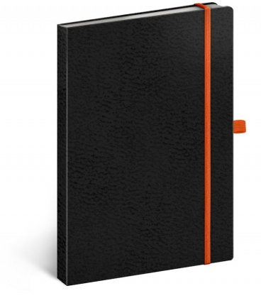 Notes A5 Vivella Classic tečkovaný černá, oranžová 2020
