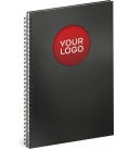 Notebook A4 Twin black, red, lined 2020