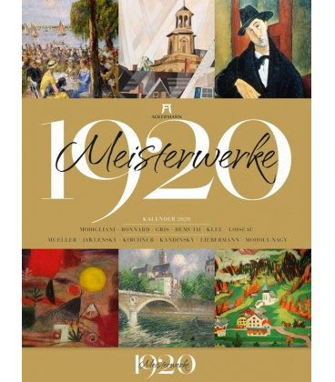 Nástěnný kalendář Mistrovská díla 1920 / Meisterwerke 1920 - Kunstkalender 2020