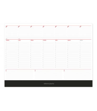 Stolní kalendář Mapový stolní blok červený 2020