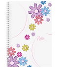 Notepad A4 with spiral Daisy - lined white 2020