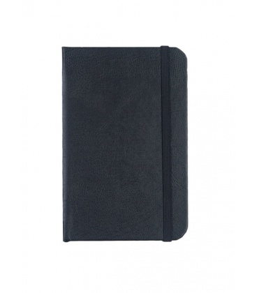Notepad with rubber band A6 Balacron black 2020