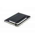 Notepad with rubber band A6 Balacron black 2020