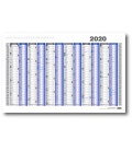 Wall calendar map A1 annual list formátu 990x678 mm, blue, grey 2020