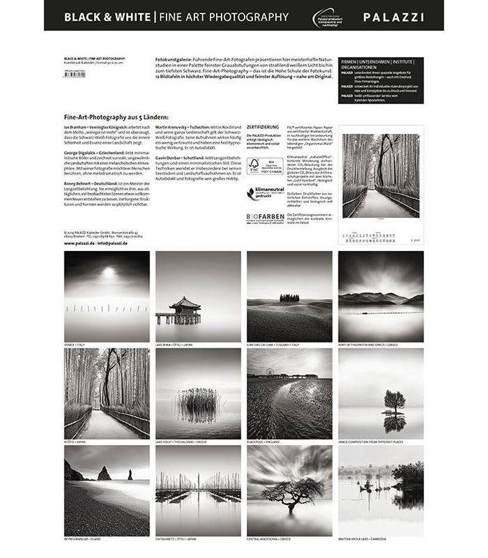 Wall calendar Black & White / Fine Art Photography 2020 Wall calendar
