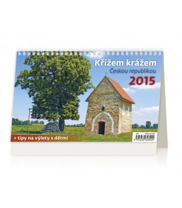 Stolní kalendář Křížem krážem Českou republikou 2015