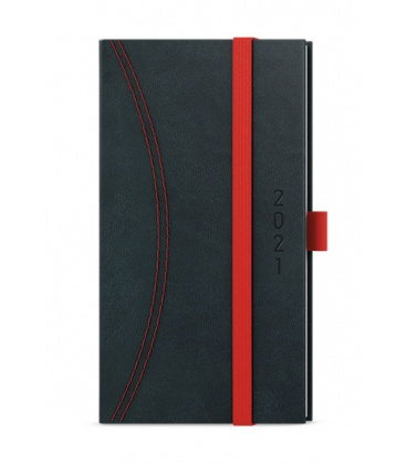 Weekly Pocket Diary - Jakub - Nero  black, red 2021