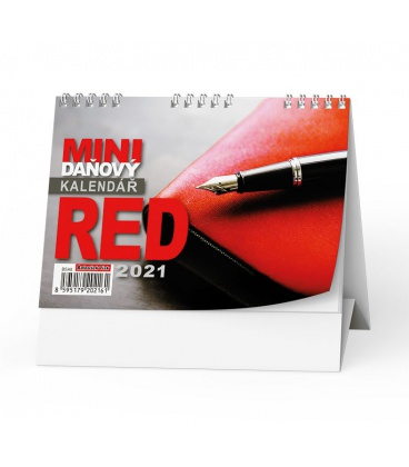 Table calendar Mini daňový kalendář RED 2021
