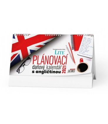 Tischkalender Plánovací daňový kalendář s angličtinou 2021