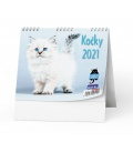 Stolní kalendář IDEÁL - Kočky /s kočičími jmény/ 2021
