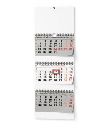 Nástěnný kalendář Tříměsíční - skládaný (s mezinárodními svátky) 2021