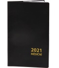 Pocket diary monthly PVC - MINI - black 2021