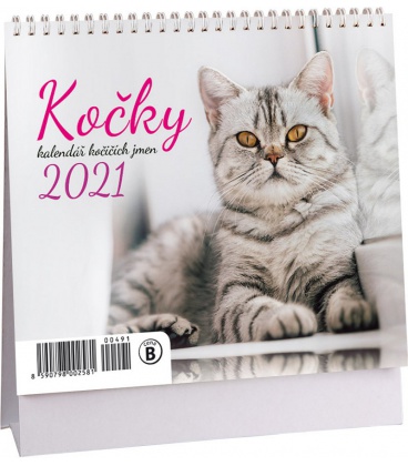 Table calendar Kočky mini /s kočičími jmény/ 2021