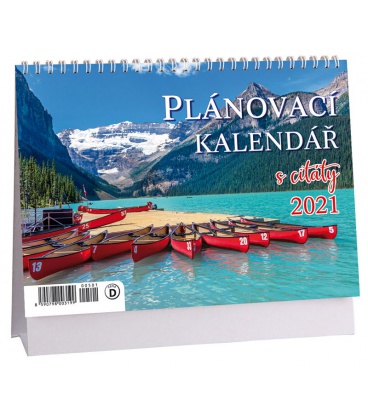 Stolní kalendář Plánovací s citáty - Příroda 2021