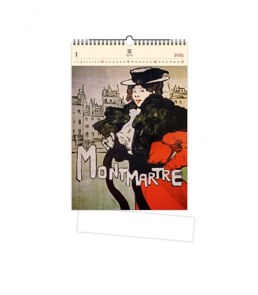 Wandkalender Montmartre (Motiv auf Holzmaterial) 2021