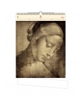Nástěnný kalendář Da Vinci (motiv na dřevěném materiálu) 2021