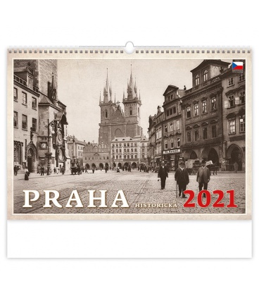 Nástěnný kalendář Praha historická 2021