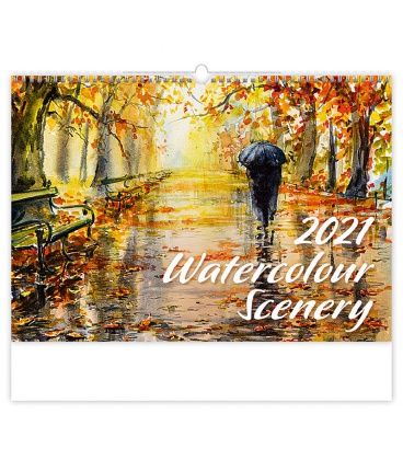 Wall calendar Watercolour Scenery 2021
