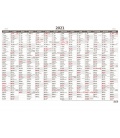 Wandkalender Jahresplanungskarte A1 ohne Bildern 2021
