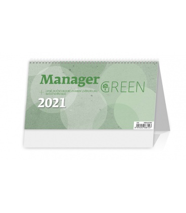 Tischkalender Manager Green 2021