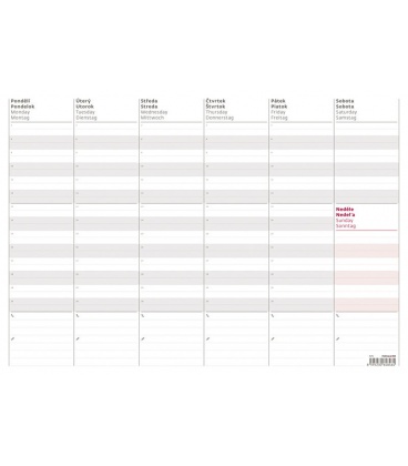 Tischkalender Týdenní plánovací mapa A3 2021
