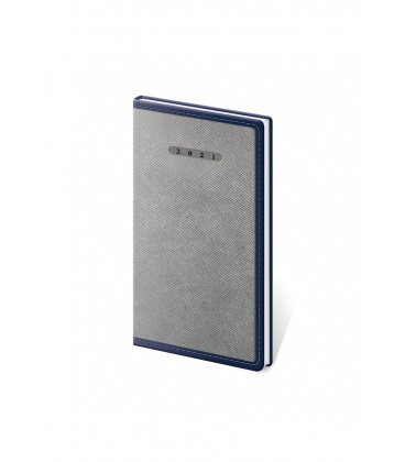 Weekly Pocket Diary Elegant grey, blue 2021