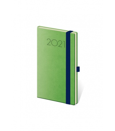 Weekly Pocket Diary New Praga green, blue 2021