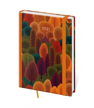 Tagebuch - Terminplaner A5 Vario - Trees s gumičkou 2021