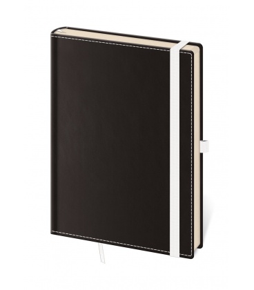 Notepad - Zápisník Black White - lined L black, white 2021