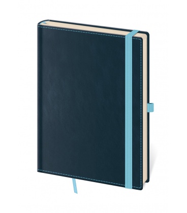 Notizbuch - Zápisník Double Blue - liniert M blau 2021