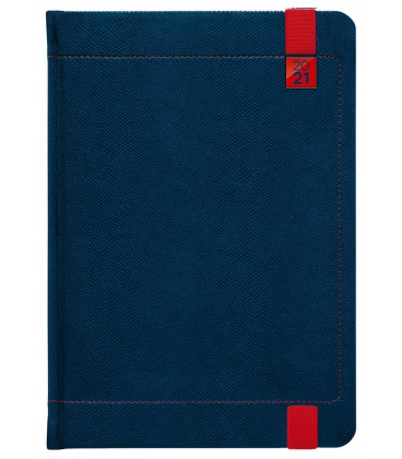 Daily Diary A5 Inverso blue, red 2021