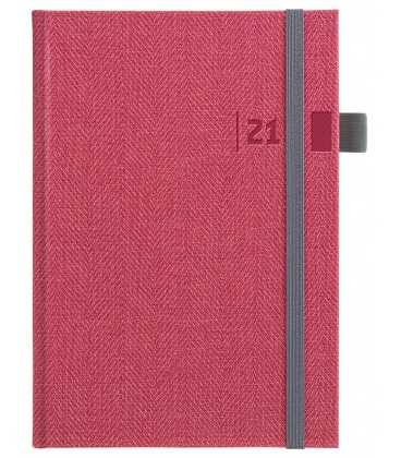 Daily Diary A5 Tweed red, grey 2021