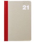 Daily Diary A5 Natura red, beige 2021