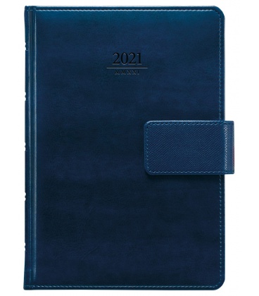 Tagebuch - Terminplaner A5 Atlas s poutkem blau 2021