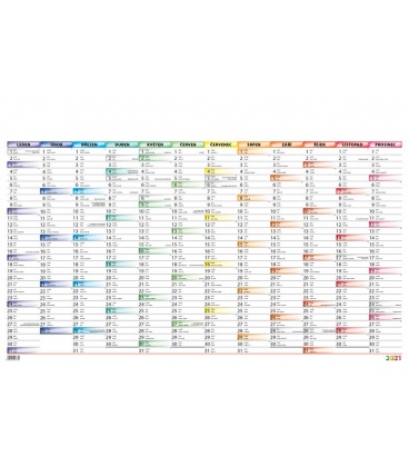 Wall calendar Mapový plakát barevný 2021