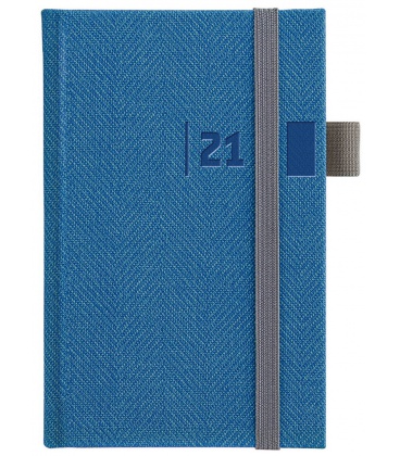 Wochentagebuch - Terminplaner pocket slowakisch Tweed blau, grau 2021