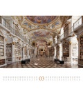 Wandkalender Welt der Bücher - Bibliotheken Kalender 2021
