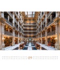 Wandkalender Welt der Bücher - Bibliotheken Kalender 2021