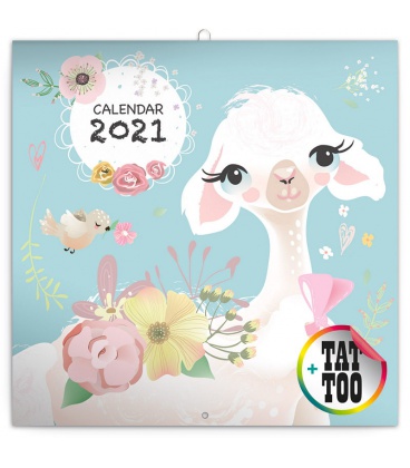 Wall calendar Happy Llamas 2021