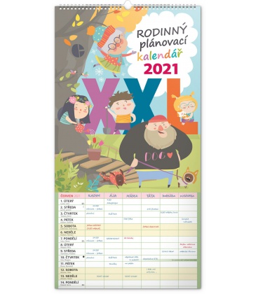 Wall calendar Family planner XXL 2021