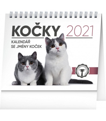 Table calendar Cats – with cat names 2021