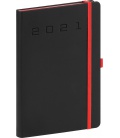 Daily diary A5 Nox black, red 2021